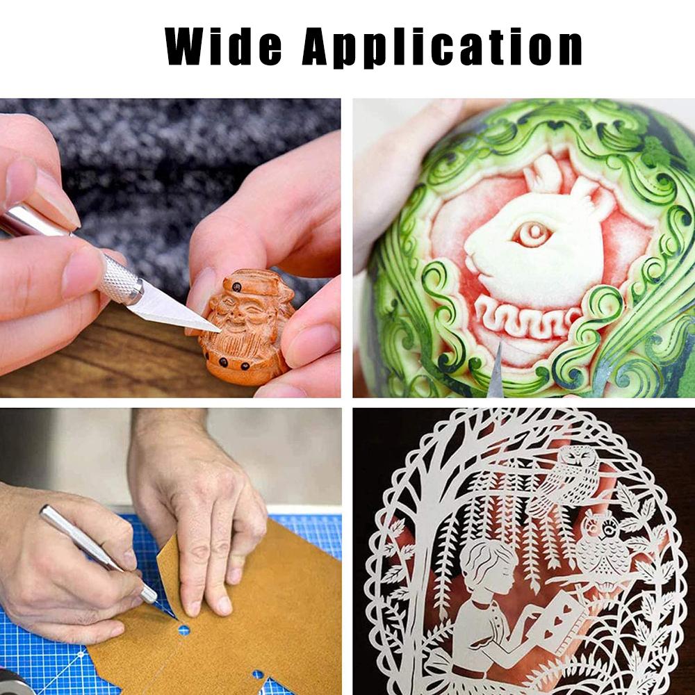 50Pcs Hobby Knife Blades #11 Precision Knife Replacement Blades Cutting Tool for Art Craft Scrapbooking Carving Knife Blades