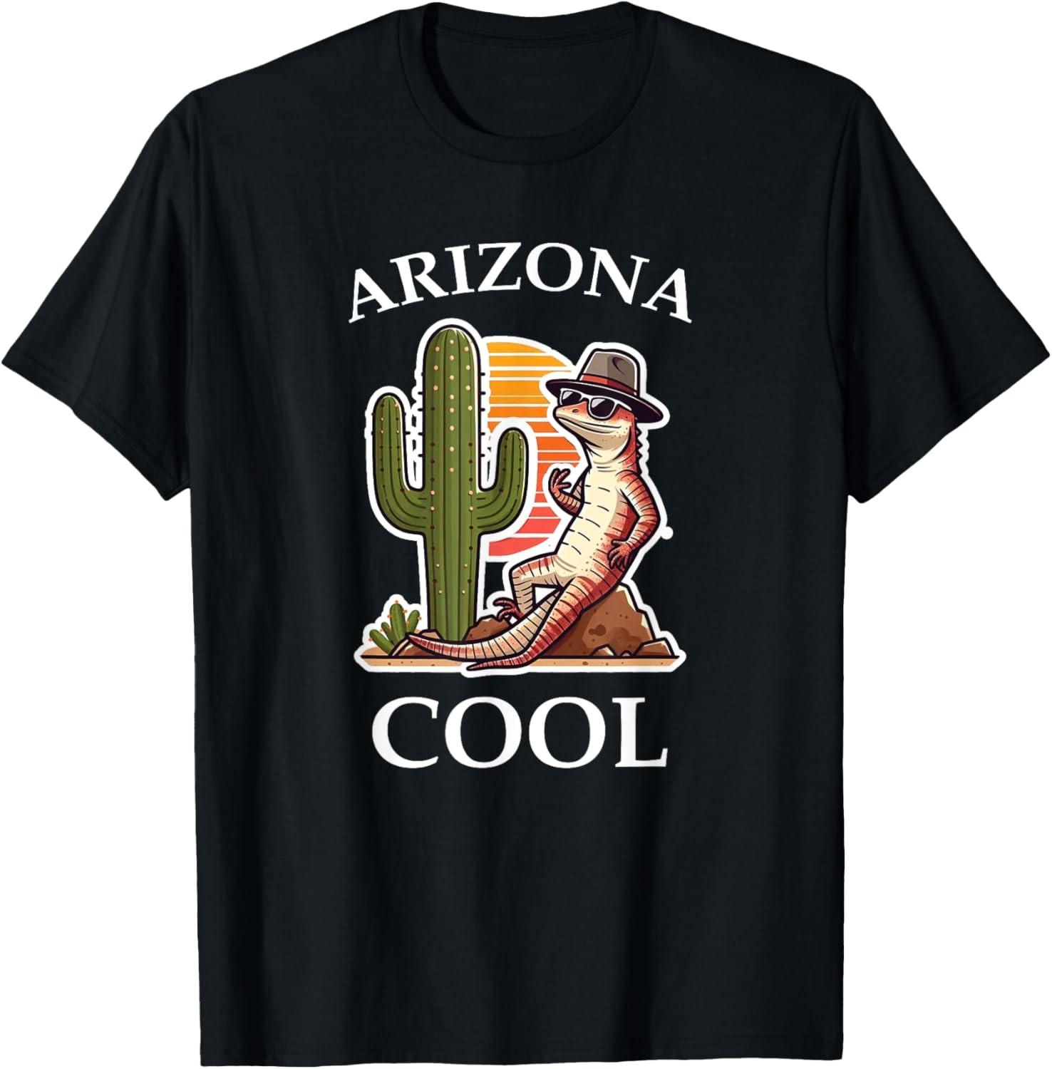 Arizona Cool Lizard Cactus T-Shirt S разноцветный