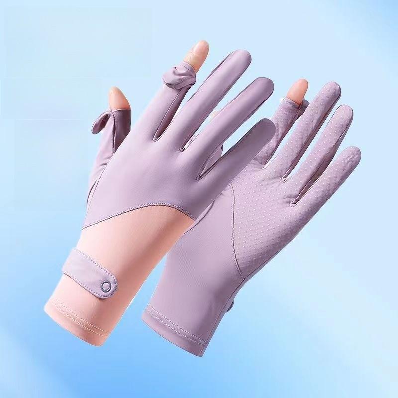 Summer Womens Breathable Uv Protection Gloves With Touch Screen For Outdoor Cycling And Sports