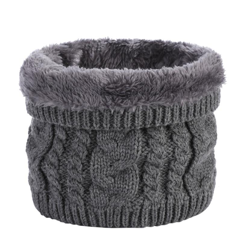 Autumn and Winter Outdoor Velvet Scarf Thickened Neck Cover Versatile Classic Twist Knitted Wool Warm Scarf Winter