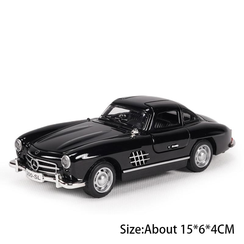 1:32 ONE 300SL Oldtimer Modell Spielzeug Türen Öffnen Legierung Karosserie Exquisites Interieur Fahrzeug Musik Licht Modelle Geschenke für Kinder