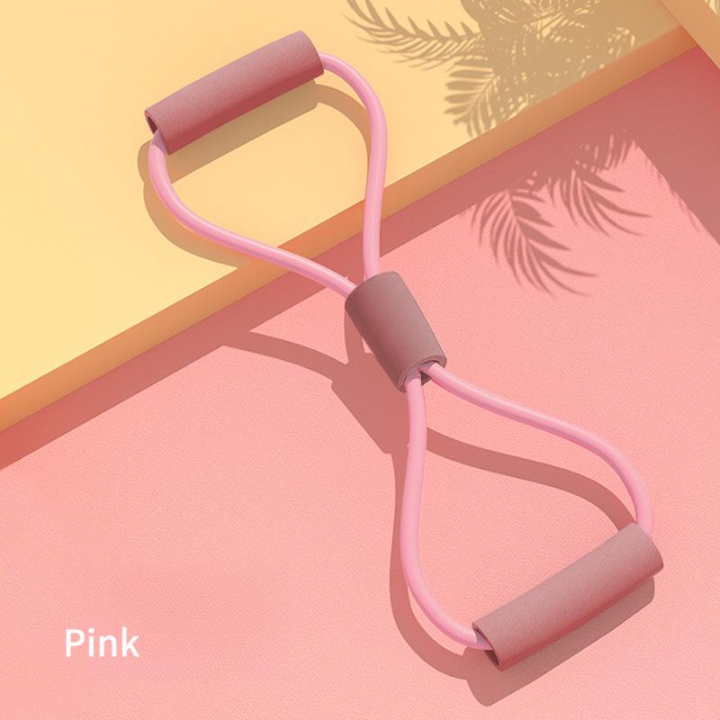 Achtförmiges Seil Widerstandsband Rückenschönheit Yoga Trainingsgerät Elastischer Schlauch Brustexpanderband Frauen Rücken Fitnessgerät Solide