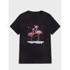 Flamingo Christmas Tree Santa Hat Christmas Lights Tee,Men's Casual Crew Neck Short-Sleeve  Fashion Summer T-Shirts Tops