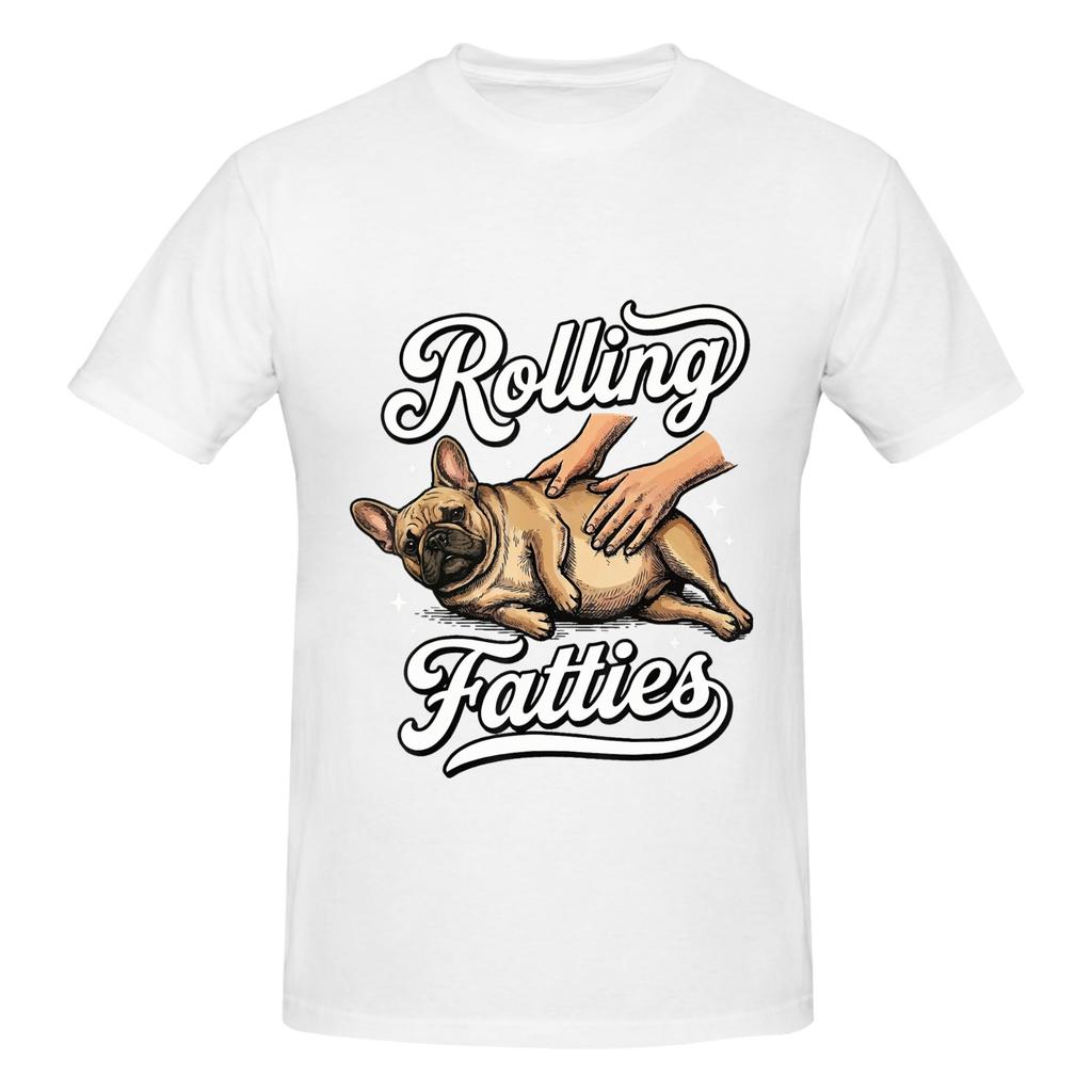 1 Piece Fatties Funny 100 Cotton Tshirt French Bulldog Tees Tops For Unisex
