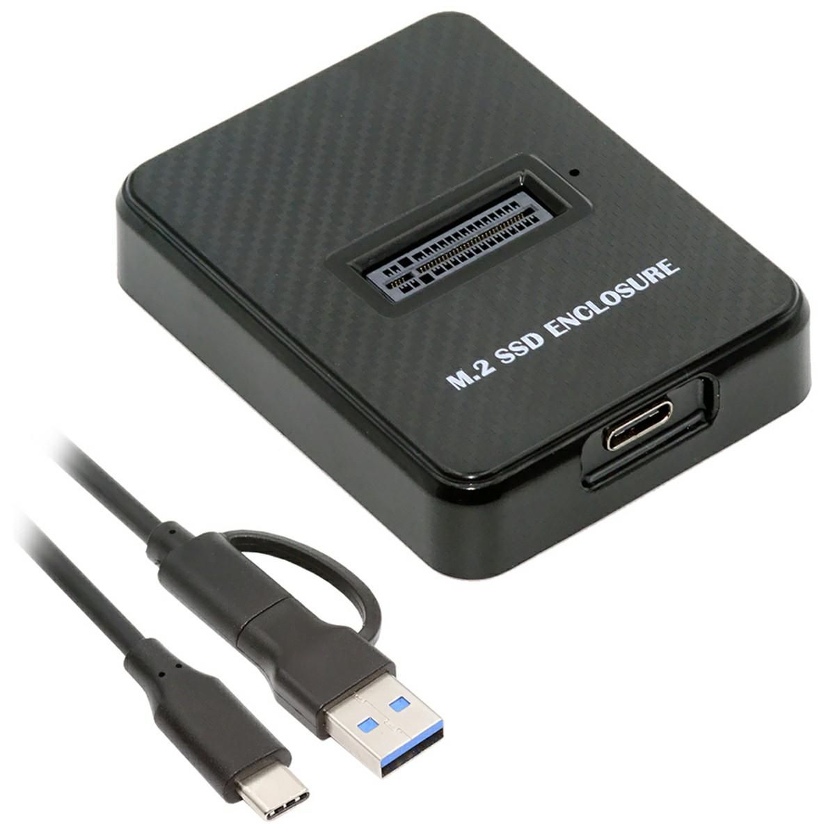 

UC-015-10G USB3.0 Type-C to NVME M-Key M.2 NGFF SATA SSD Docking Vertical External PCBA Enclosure A