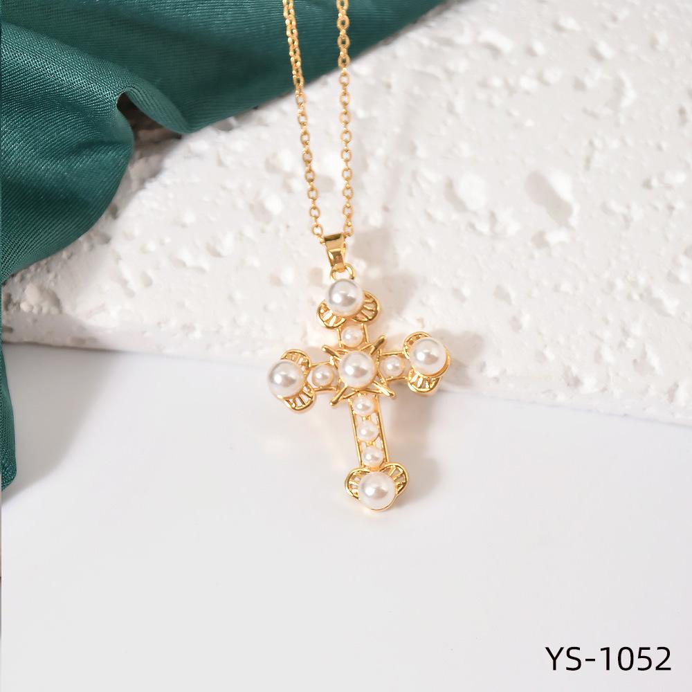 Fashion Trendy Titanium Steel Cross Necklace Women Luxury Versatile Accessory
