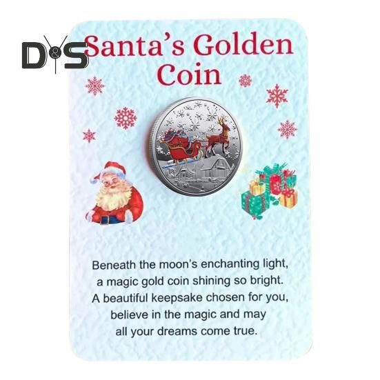 

Рождественская сувенирная монета Санта-Клаус Монета с изображением лося Металлическая коллекционная праздничная монета для детей Подарочные рождественские вечеринки Чулки Наполнители 1pc серебряный