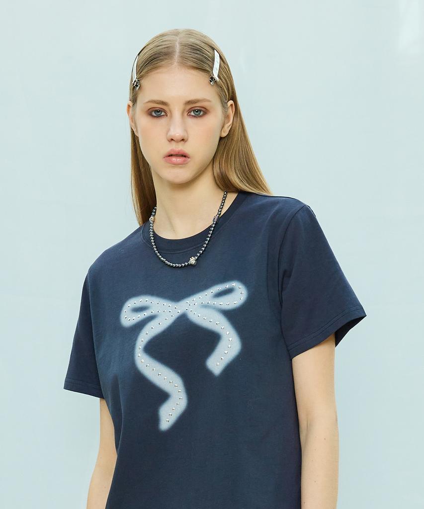LARTIGENT L9 Ribbon T-Shirt(Navy)