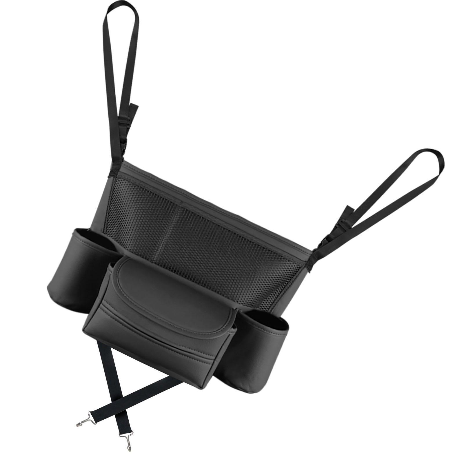 

Car Seat Back Storage Bag Multifunctional PU Leather Wear Resistant Stylish Car Seat Organizer for чёрный