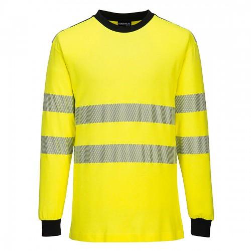 

Portwest Mens PW3 Flame Resistant Hi-Vis Long-Sleeved T-Shirt M чорний/жовтий