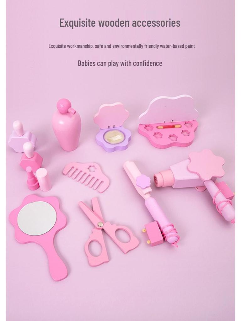 Children's Princess Makeup Table Toy - New Year Gift for Girls, CE Certified Pretend Play Dressing Table