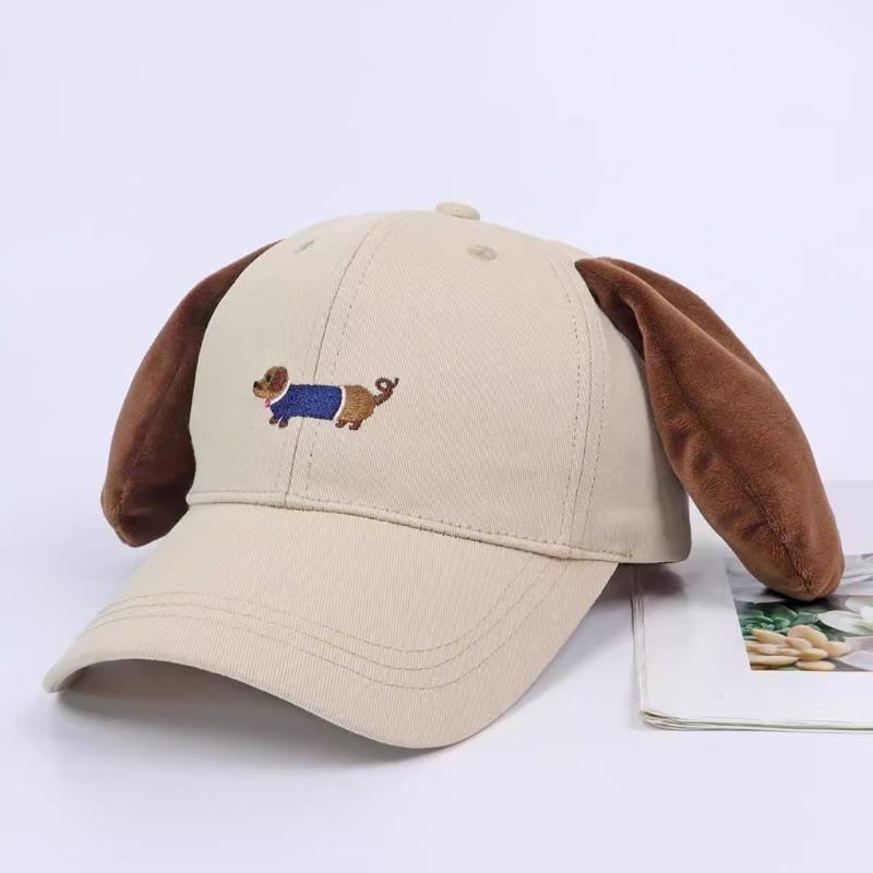 Women Baseball Hat Cartoon Lovely Cartoon Fun Dachshund Hat for Idol Concert Shows Embroidery Caps for Adults