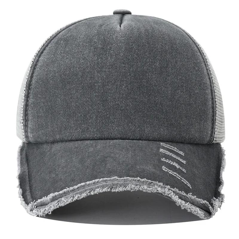 2024 New Summer Women's Black White Pink 5 Panel Baseball Cap with Breathable Mesh Trucker Snapback Hats for Men Women Gorros