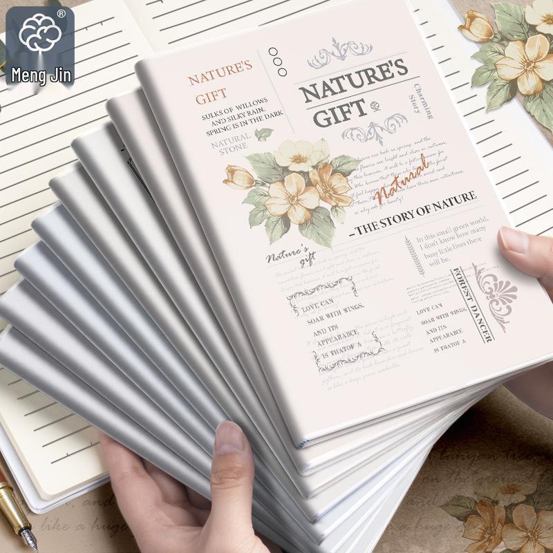 Plant Flower PVC Cover A5 Notebook - Student/Office Thickened Fresh Design Diary