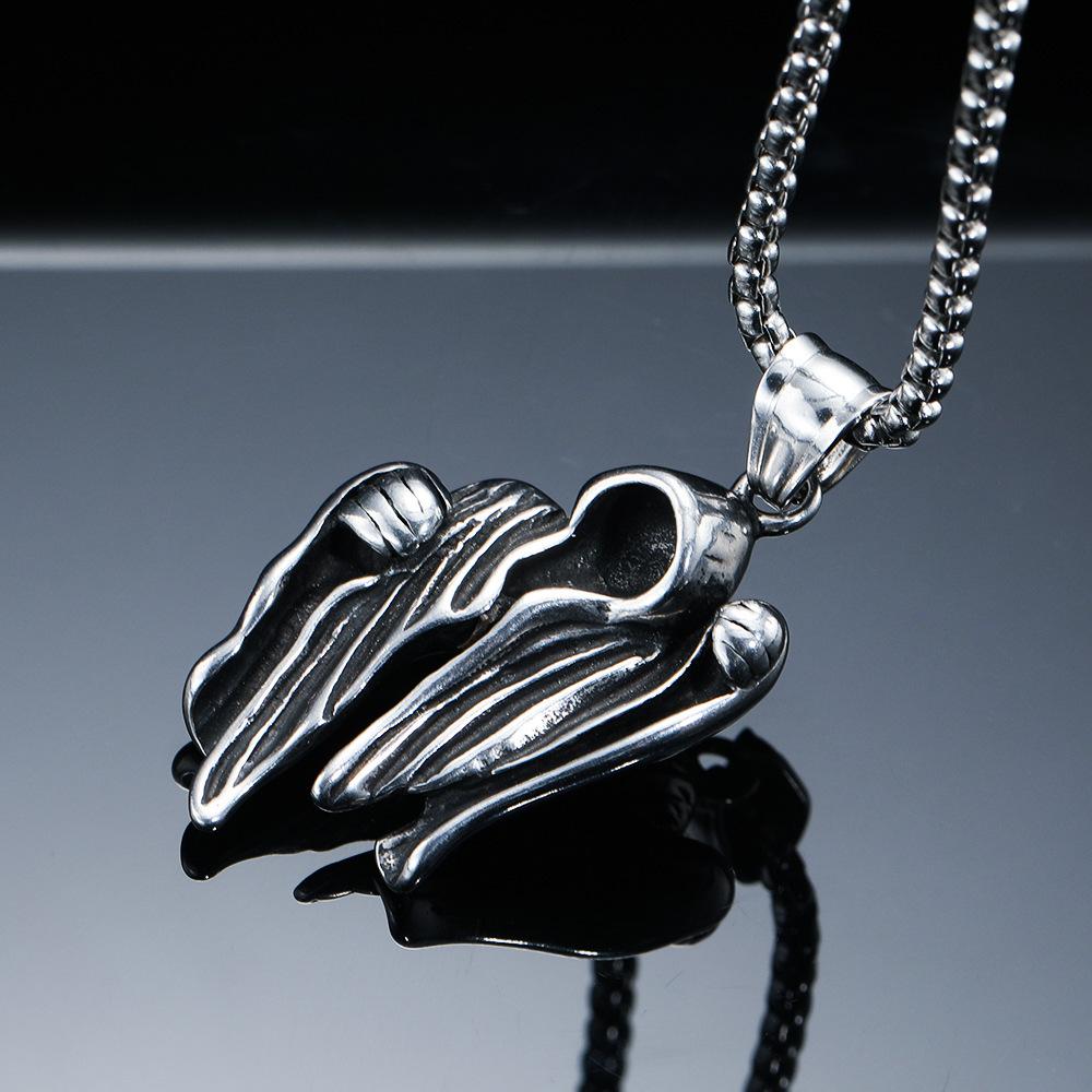 Crow Jewelry European and American Fashion Hip-Hop Death Cloak Necklace Retro Pendant
