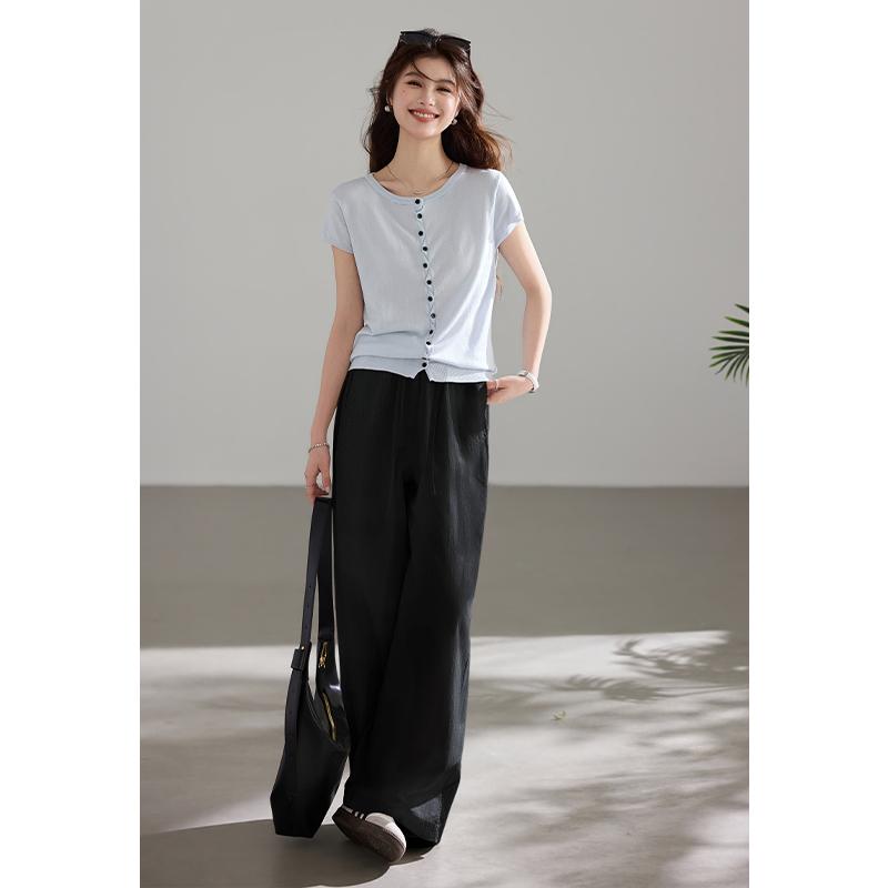 [Lightweight Summer] series of drooping casual style summer style slimming versatile basic quick drying women's pants