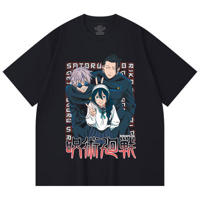 230 g/m² 100% Baumwolle Jujutsu Kaisen V40 Druck Unisex Schweres Baumwoll-T-Shirt