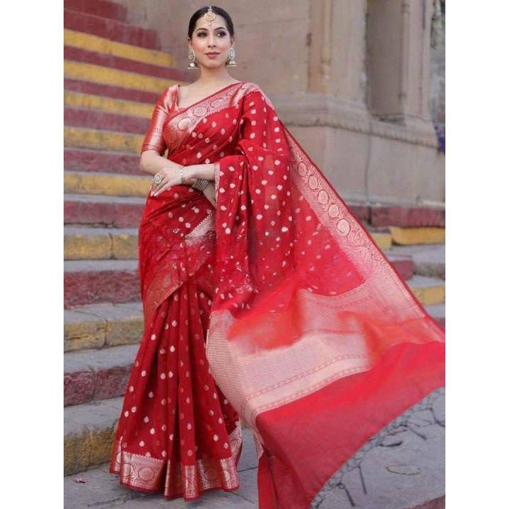 Elegant Ethnic Wear - Soft Lychee Silk Designer Saree