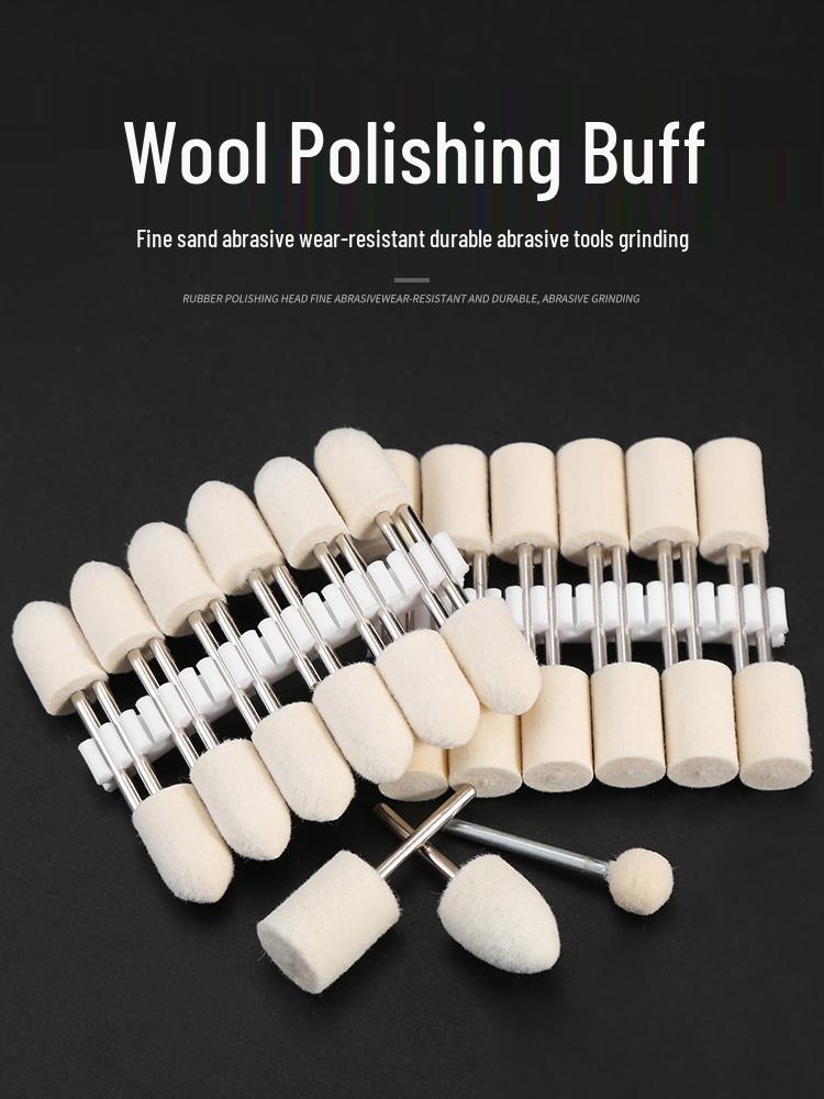3mm Wool Polishing Head for Metal, Jade, Glass, and Mirror Surfaces - Electric Grinding Head.