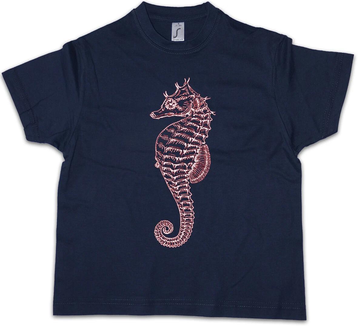 SEA HORSE Kids Boys kids boys T-Shirt Tattoo Nautical Sailor Slash Anchor Captain 100