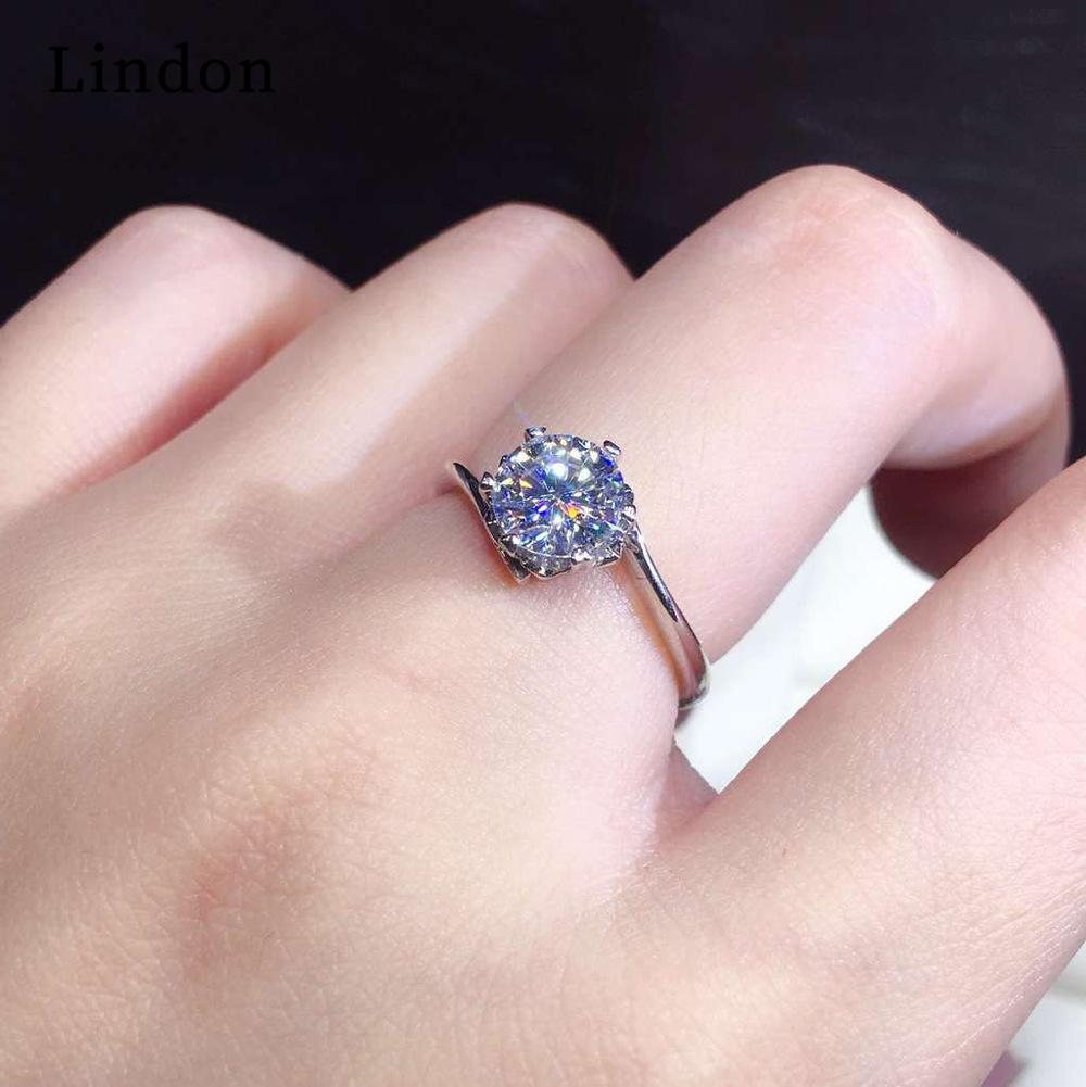 Lindon Classic Copper Alloy Zircon Ring Ladies Jewelry Wedding Promise Party Gift