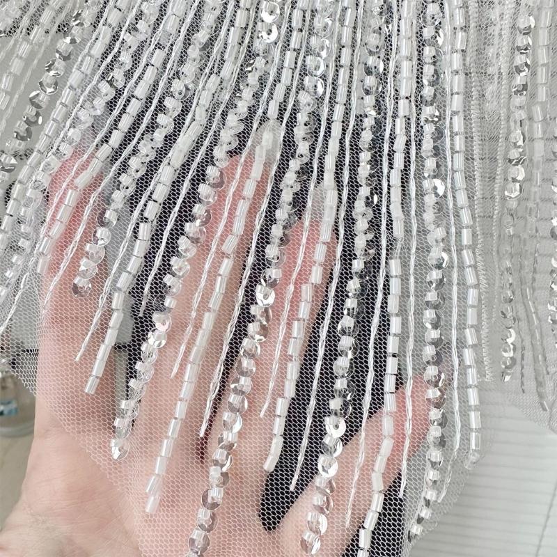 Eye-Catching Sequins Collar Appliques for Clothes Dress Sewing Patches DIY Lapel Wedding Dress Decors Accessories