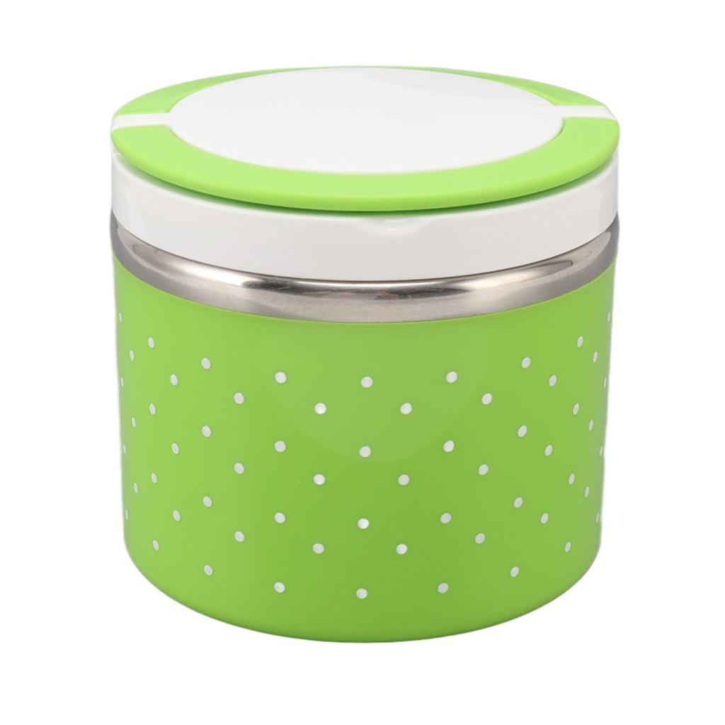 Round Insulated Lunch Box Leakage Proof Portable Large Thermal Food Container for School Office