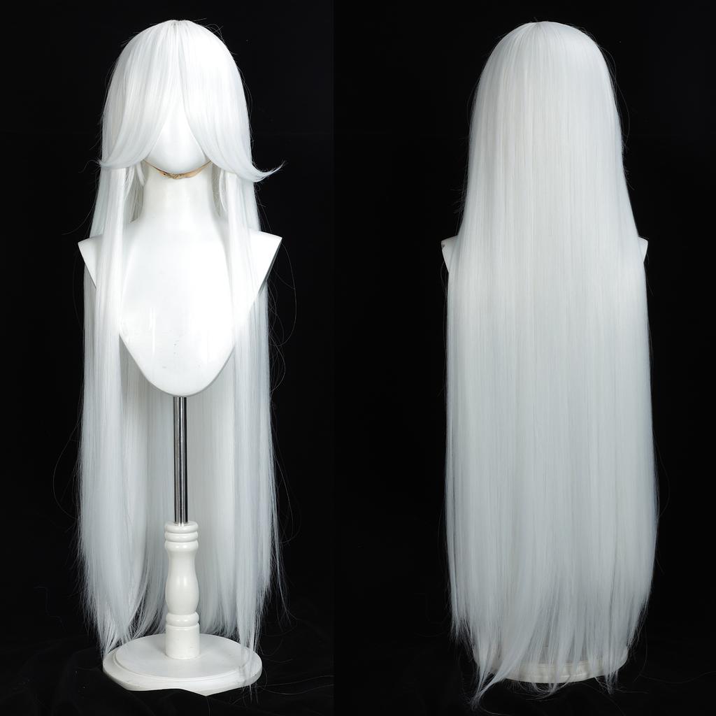 Parrucca Cosplay Lunga Dritta 100CM Multicolore Rosa Biondo Nero Parrucca Costume Anime Parrucca Cos Sintetica Universale Parrucca per Uso Quotidiano Feste