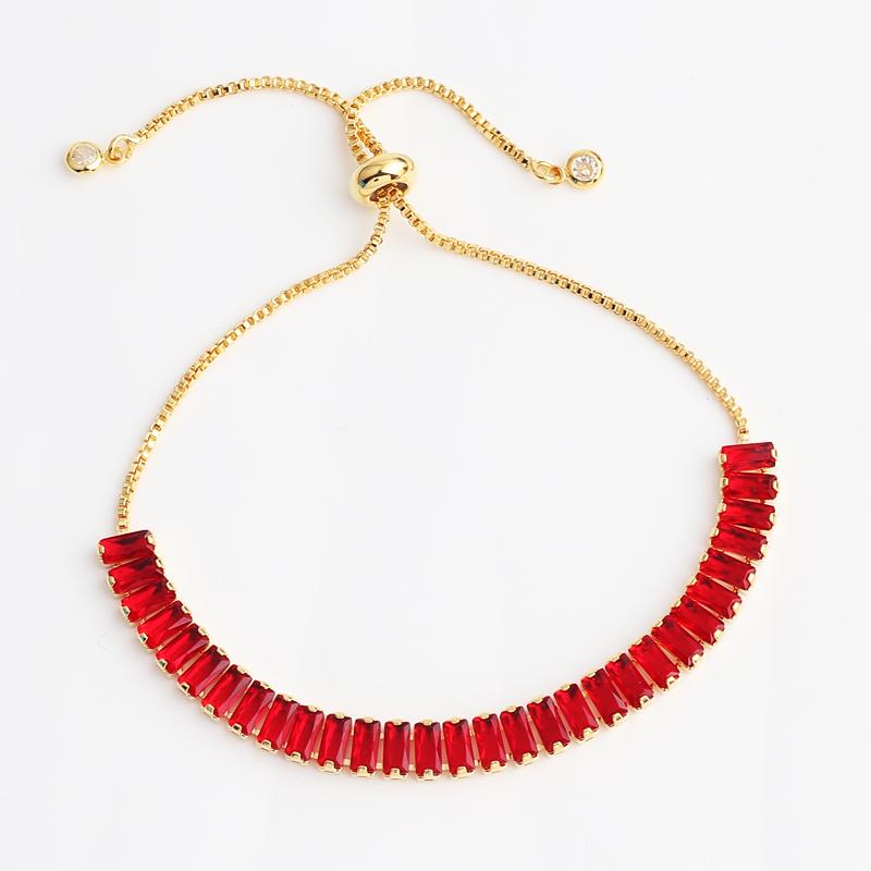 Women's Gold Colorful Choker Necklace Shiny Rainbow Crystal Zircon Tennis Chain Statement Jewelry Dropshipping