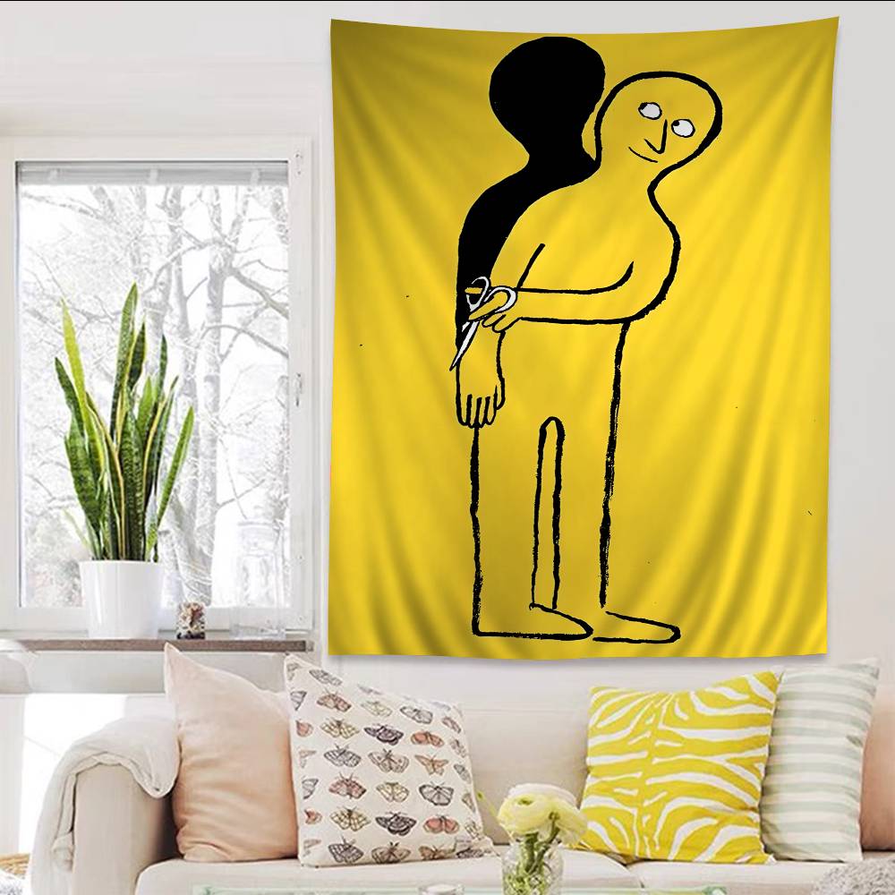 

JJean Art Jullien Anime Tapestry Hippie Flower Wall Carpets Dorm Decor Wall Hanging Home Decor 74x94cm(29x37in)