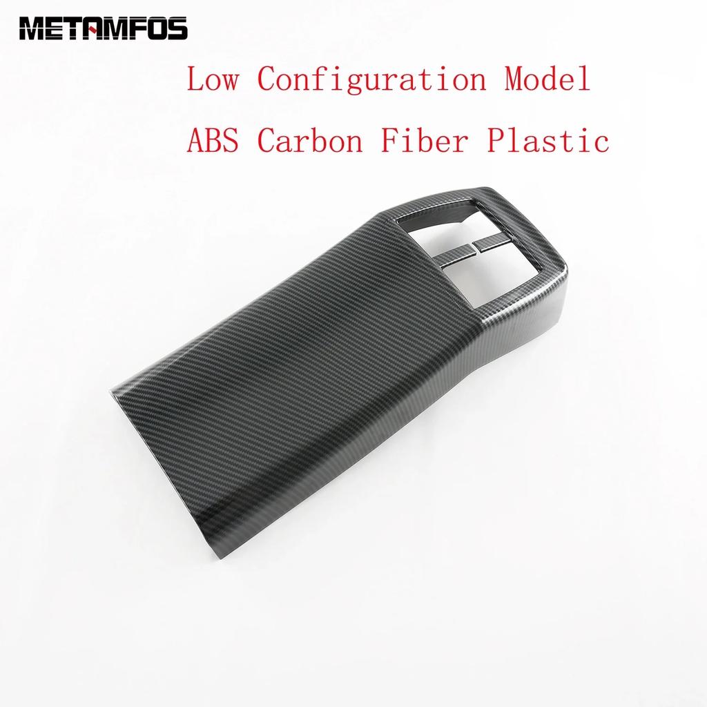 For Kia Niro -2024 2025 Carbon Fiber Rear Seat Air Conditioner Vent Outlet Cover Trim Frame Sticker Accessories Car Styling
