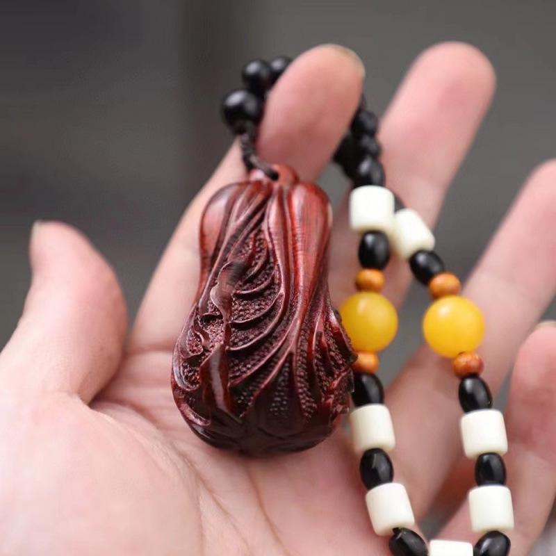 Rosenholz Pixiu Reichtumsanhänger - Nashornhorn-Design