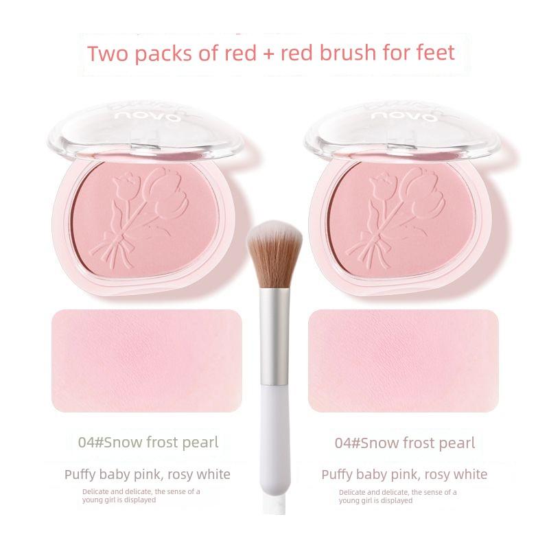 Novo Single-Color Blush 2025 New Popular Low-Saturation Color Palette Korean Style Sun-Kissed Glow for Women Brightening and Contouring Palette