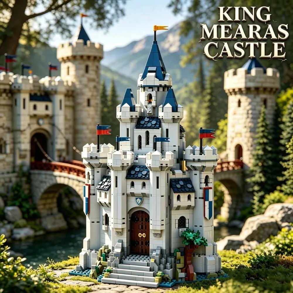 3212pcs Medieval Series MOC-243400 King mearas castle Model Building Blocks Creative Gift Decor Assemble Adult puzzle Gifis