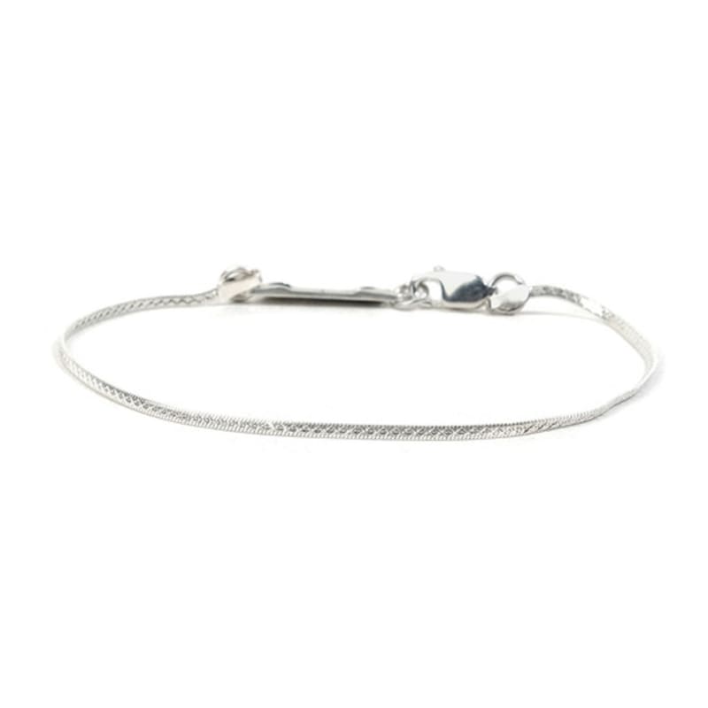 SEWNSWEN SILVER SLIM SNAKE CHAIN BRACELET