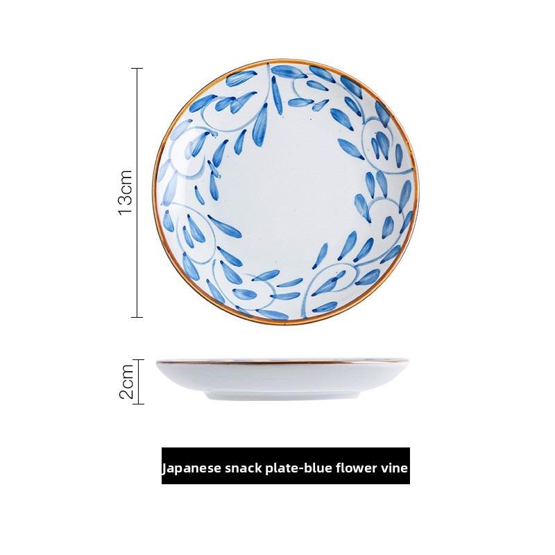 5-inch Small Ceramic Saucers Japanese-style Tableware for Home Use Vinegar Saucers Condiment Saucers Creative Snack Plates