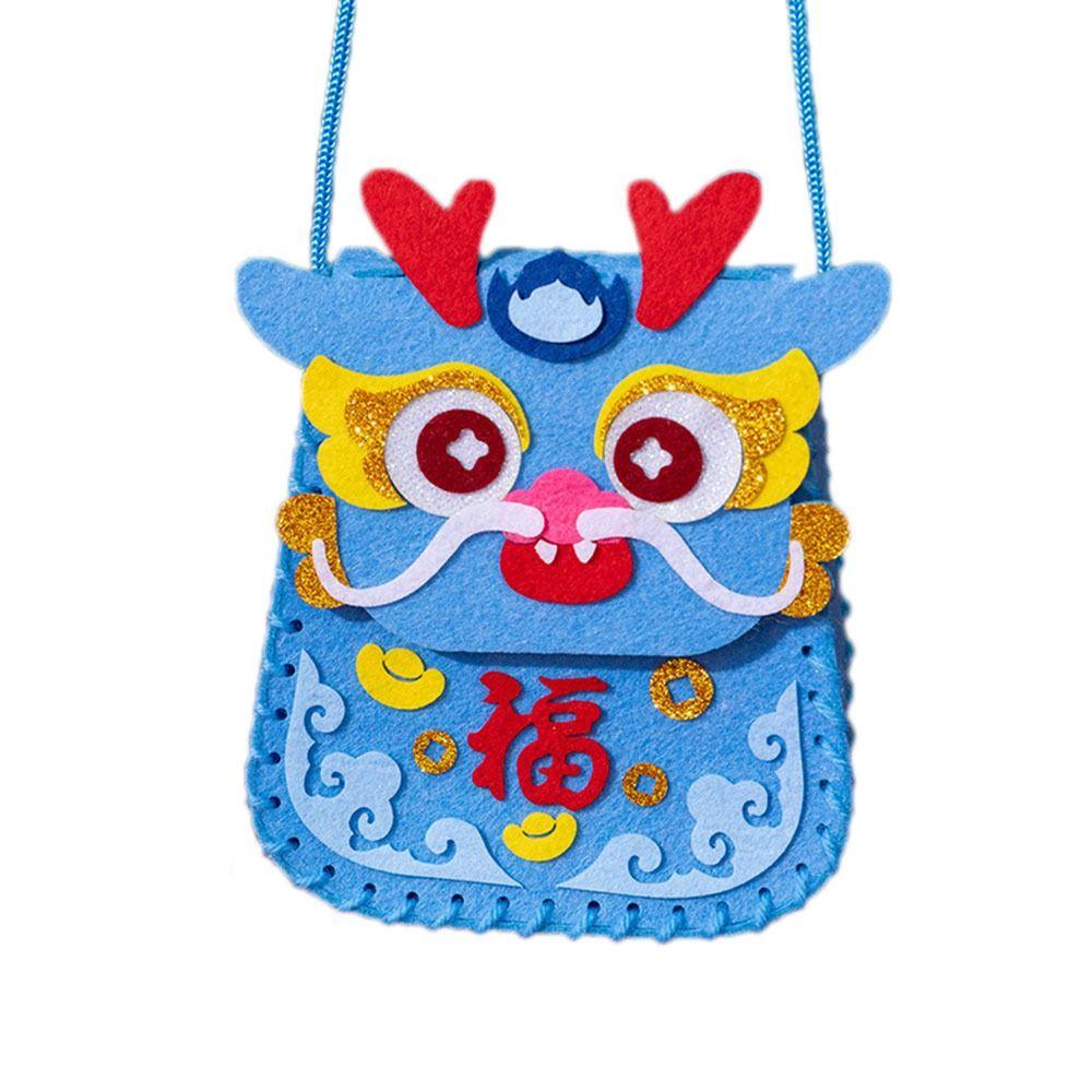 

Handmade Dragon Purse Chinese Style Snack Bag Free Cropping DIY Lucky Bag