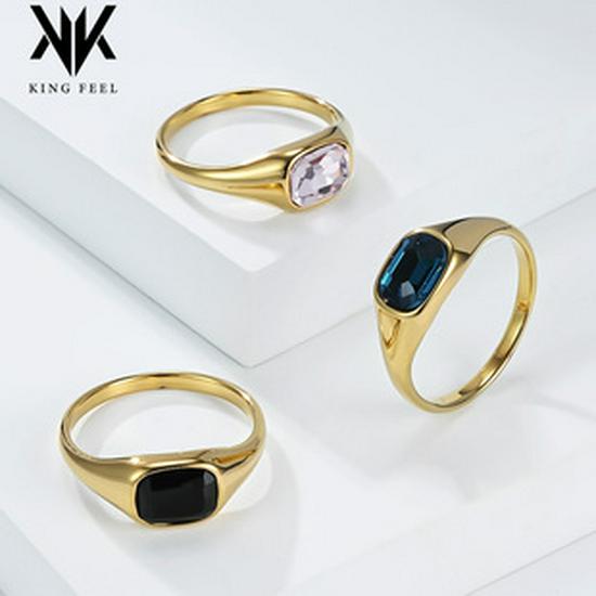 European Starry Sky Diamond Titanium Steel Women's Stackable Midi Ring - Fashionable, High-End Hand Jewelry