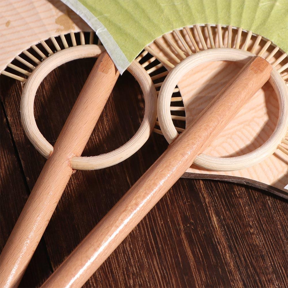 Double-sided Ginkgo Round Fan Vintage Chinese Round Fan Creative Rice Paper Fan  Summer Decor