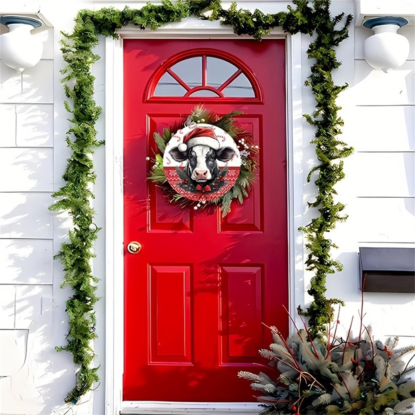 

Christmas Cattle Wooden Hanging Front One Size