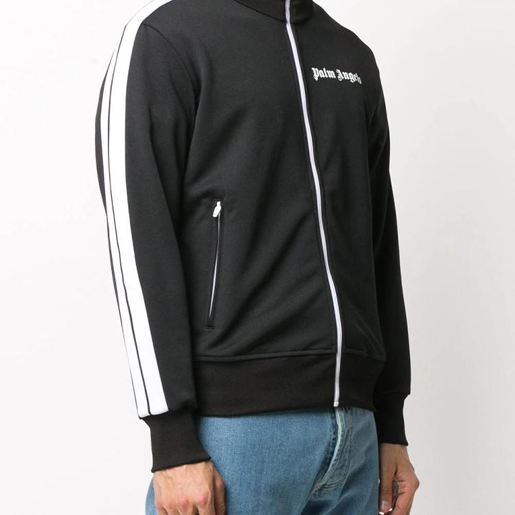 PALM ANGELS Jackets Men's Black Stand Collar Moderate Other PMBD001E20FAB0011001