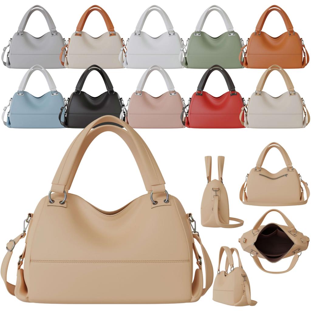 Damen Schultertasche – elegante vegane Handtasche mit viel Stauraum