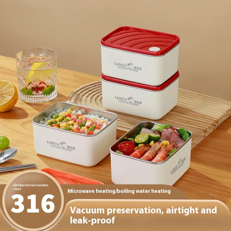 Cutie Bento Izolată 600ml Cutie de Prânz Removabilă cu Tacâmuri Pentru Studenți Bol de Supă din Oțel Inoxidabil cu Capac Depozitare Alimente