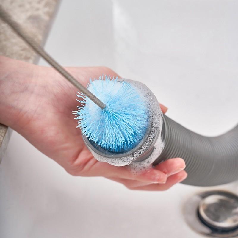 Drain Long Flexible Pipe Cleaning Brush For Home Kitchen Sink Maintenance