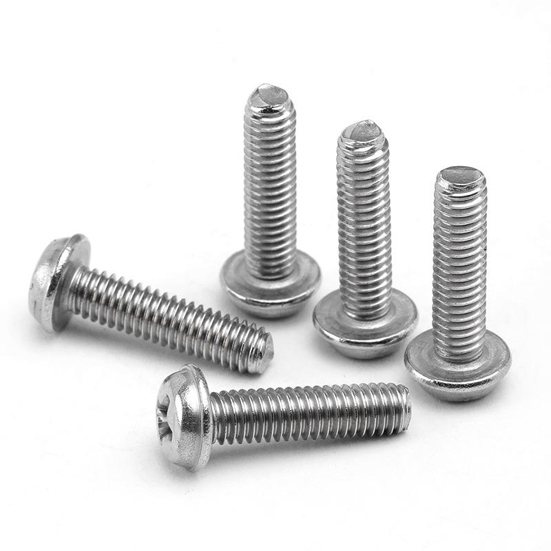 Nickel-Plated Cross Pan Head Machine Screw with Washer (M2-M6)