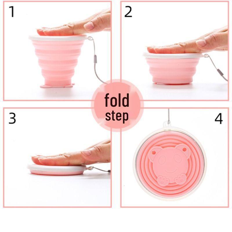 Portable Silicone Foldable Water Cup - Travel, Mouthwash, Drop-Proof, Food-Grade