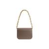 Coach IDOL 21 Gold Logo Logo Chain Magnetic Buckle Closure Flap Cow Leather Messenger Bag Hand Shoulder Bag Small Size Women's Dark Stone Gray