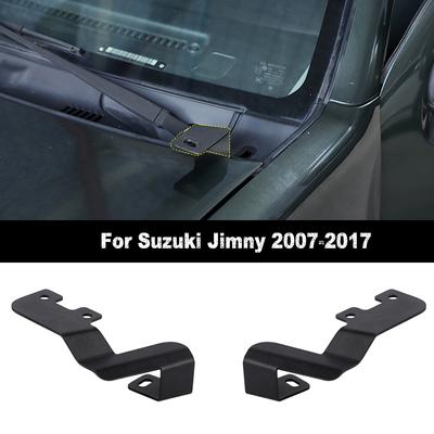 Suporte de luz do capô do motor adequado para Suzuki Jimny 2007-2017 Acessórios de carro de metal preto