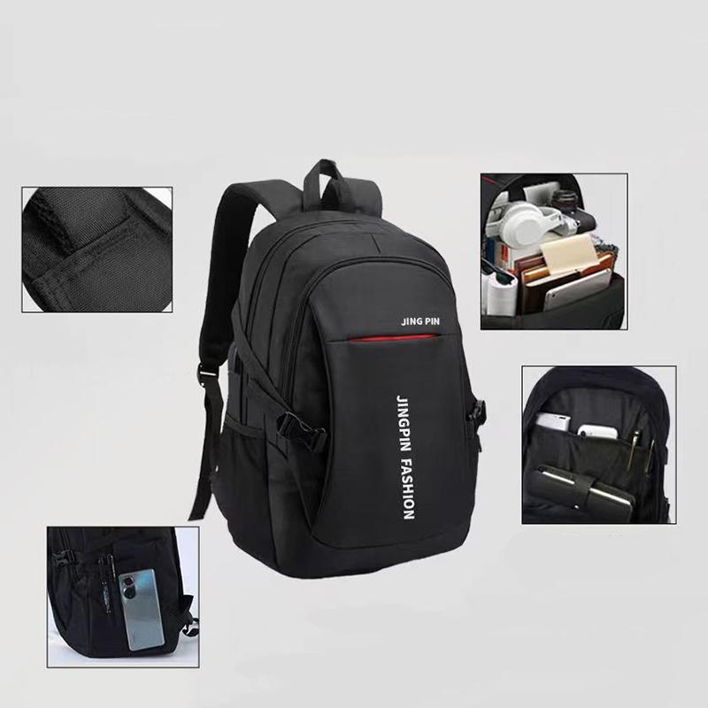Men's Backpack Capacity High School College Versatile Travel Laptop Bag Zipper