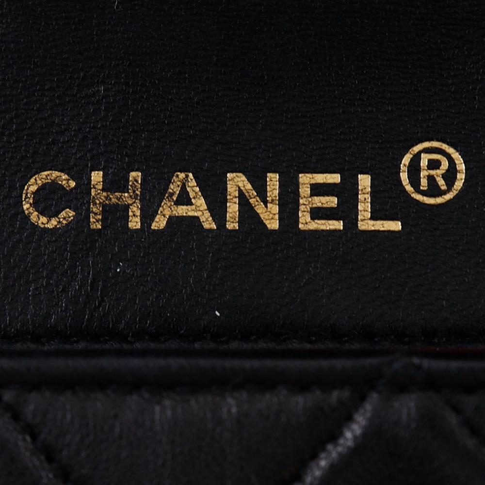 CHANEL Matelasse Shoulder Bag ChainShoulder vintage black lambskin Women Used
